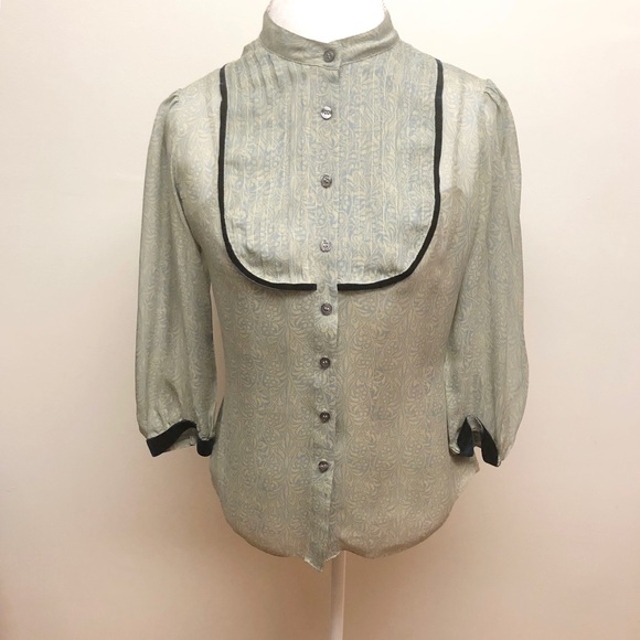 Diane Von Furstenberg Tops - Diane Von Furstenberg DVF Silk Sheer Keeli…